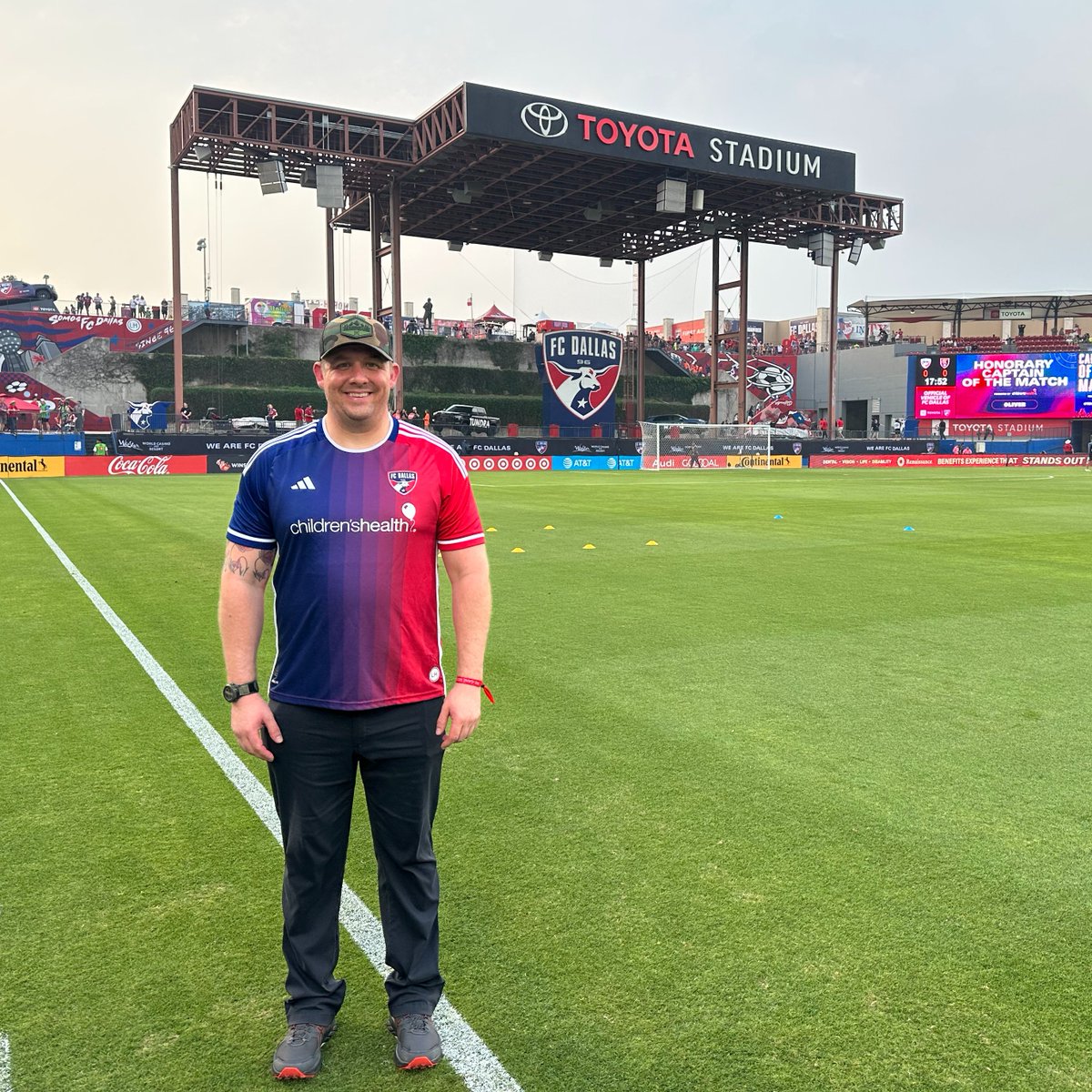 Our @Toyota Hero of the Match is retired US Army E5 Sergeant Ryan Ellibee! Ellibee was an airborne infantryman with combat deployments to Iraq and Afghanistan. Thank you for your service!