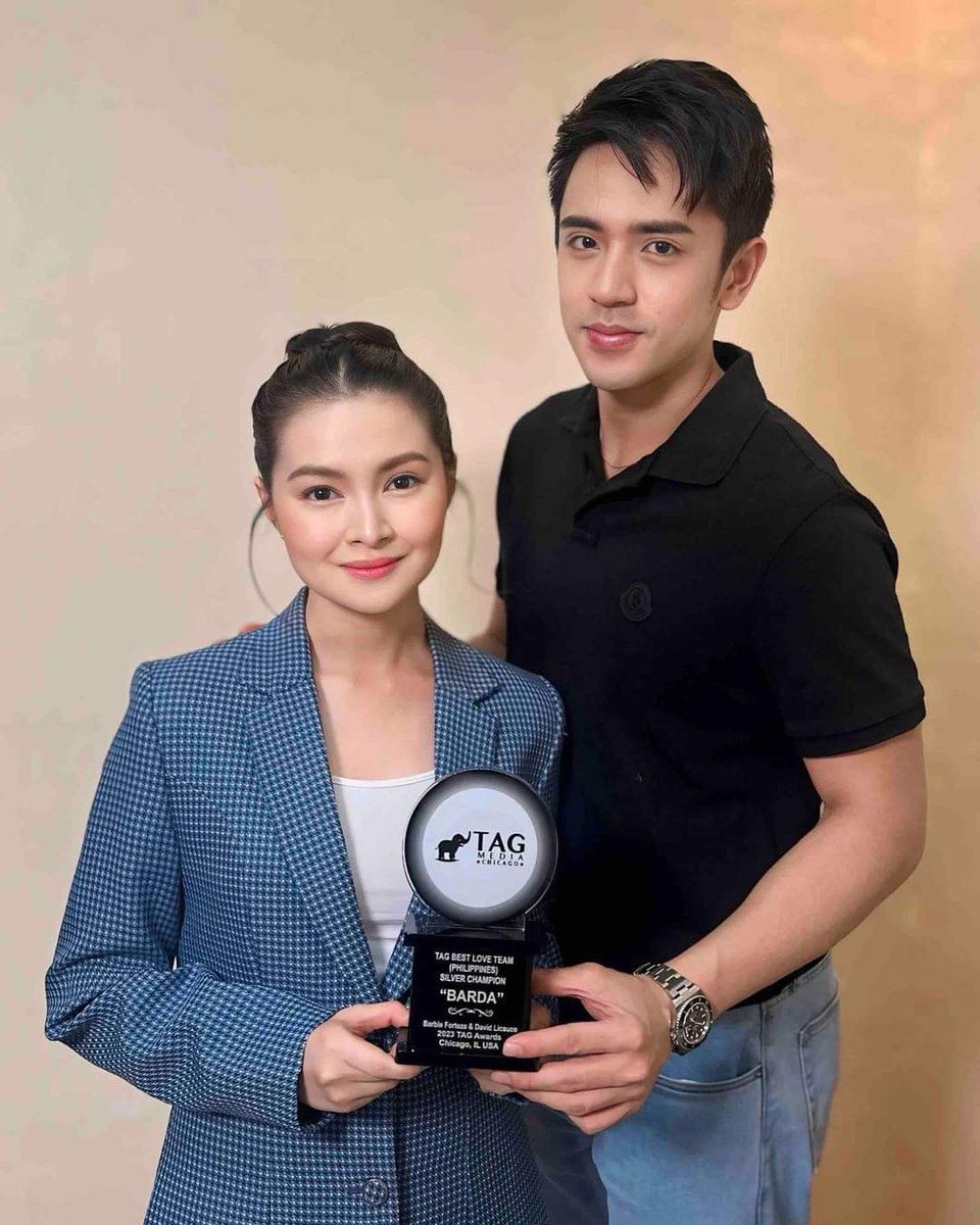 .@dealwithBARBIE and @davidlicauco are deeply honored to receive the Best Love Team award from TAG Media Chicago. They extend heartfelt gratitude to all their fans for their unwavering love and support. Catch Barbie and David soon on 'Pulang Araw' on GMA Pinoy TV!