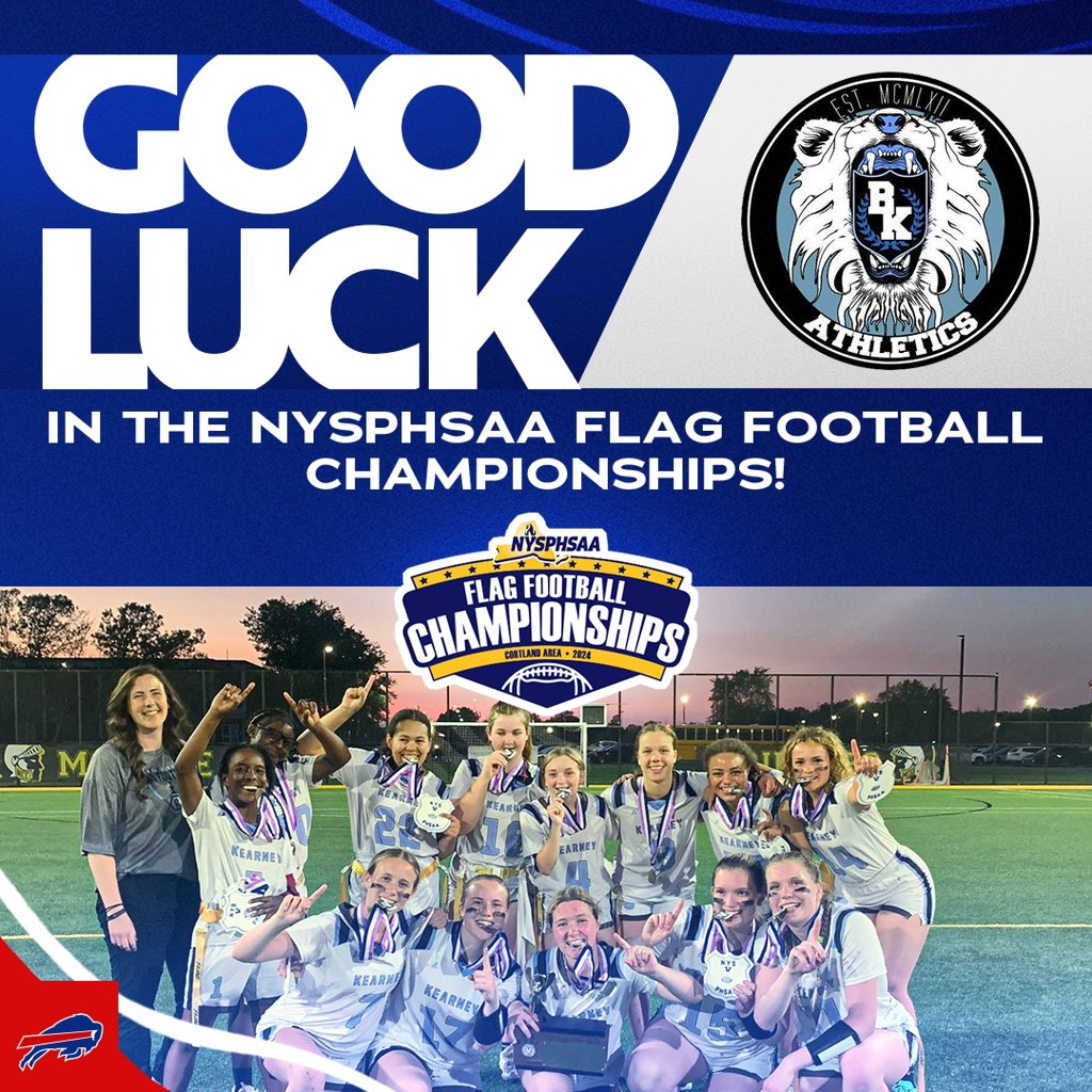 Congratulations to Clarence and Bishop Kearney on winning Regionals. Good luck in the @NYSPHSAA Flag Football Championships! 🙌