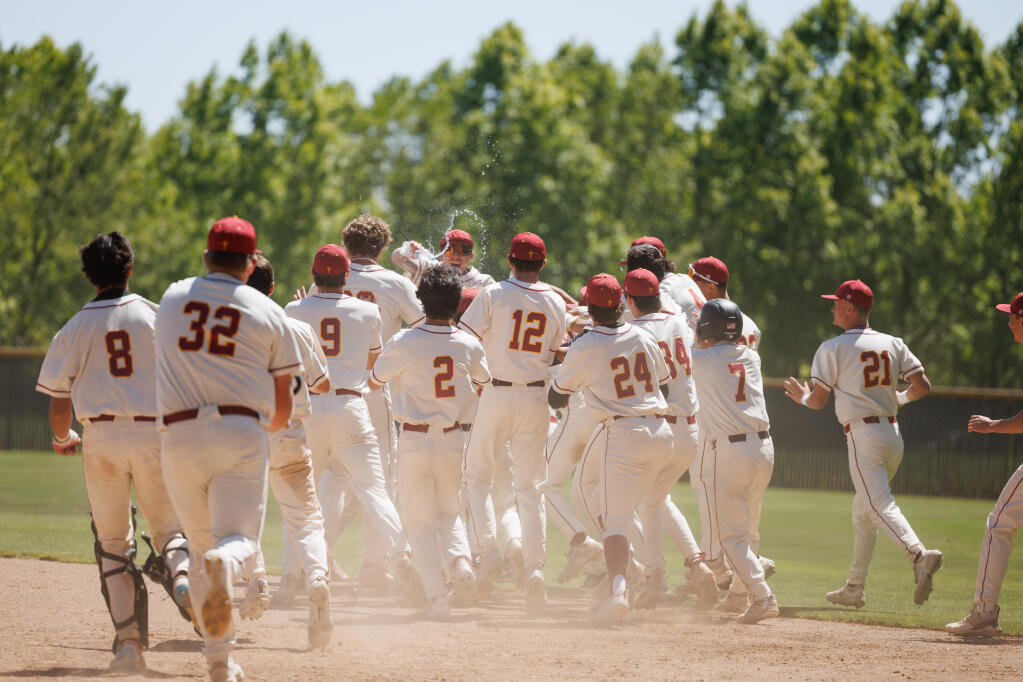 A pitcher's duel ended in heroics for Cardinal Newman, which won its 3rd straight NCS title on Saturday.

“Cardinal Newman is known as a baseball powerhouse now and for us seniors graduating, I think that’s an amazing thing to leave it on.” #PDPreps
pressdemocrat.com/article/sports…