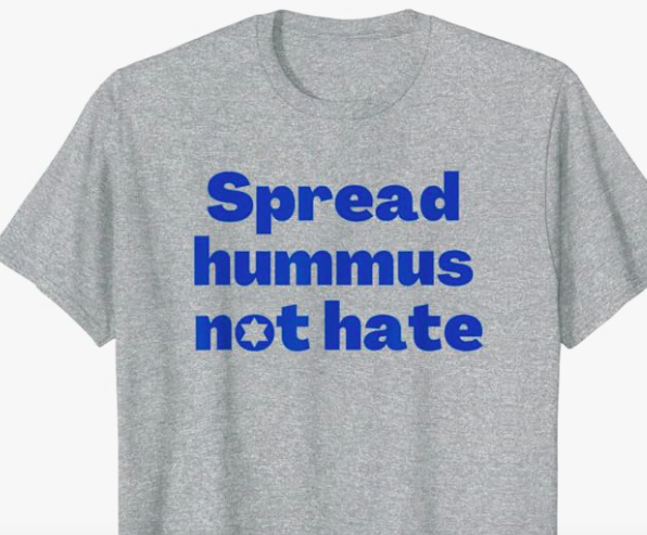 Spread hummus not hate! There is sadly enough hate in this world Buy here, only $14.98 a.co/d/hAx9E8D #BuyIntoArt #SpreadHummus #StopAntisemitism #AmYisraelChai #EndJewHate #Jewish #JewishGifts #CampusProtests #StopHamas #BringThemHomeNow