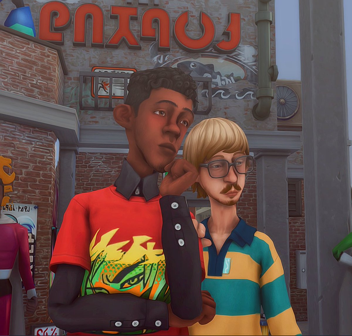 Comic Book Store Employees Jack and Raymond. Two nerd friends. #thesims4