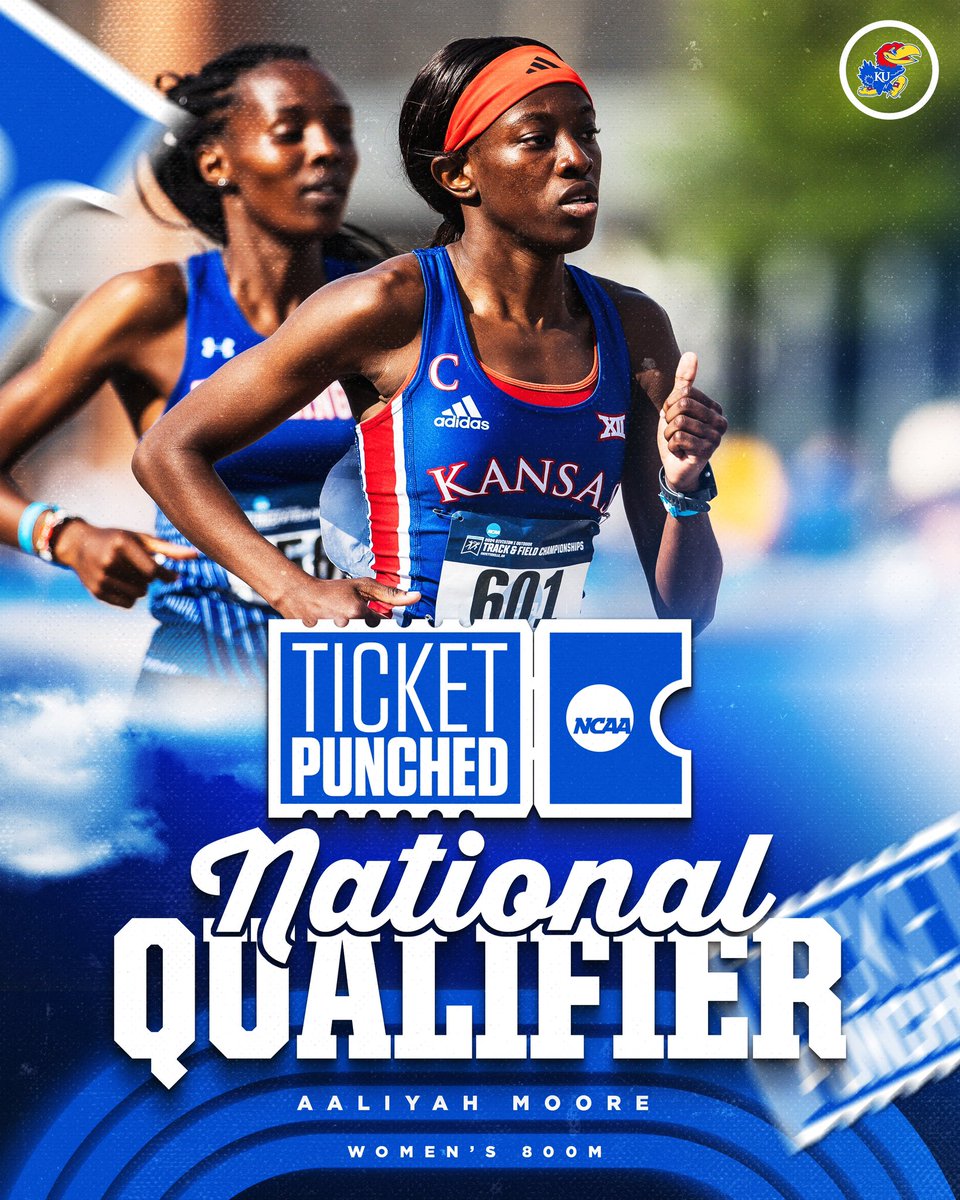 That’s our captain 🫡

For the first time so far in her career, Aaliyah is headed to Nationals in the 800m 🔥

#RockChalk