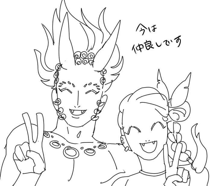 仏教に帰依するための戦いをイメージして描きました 