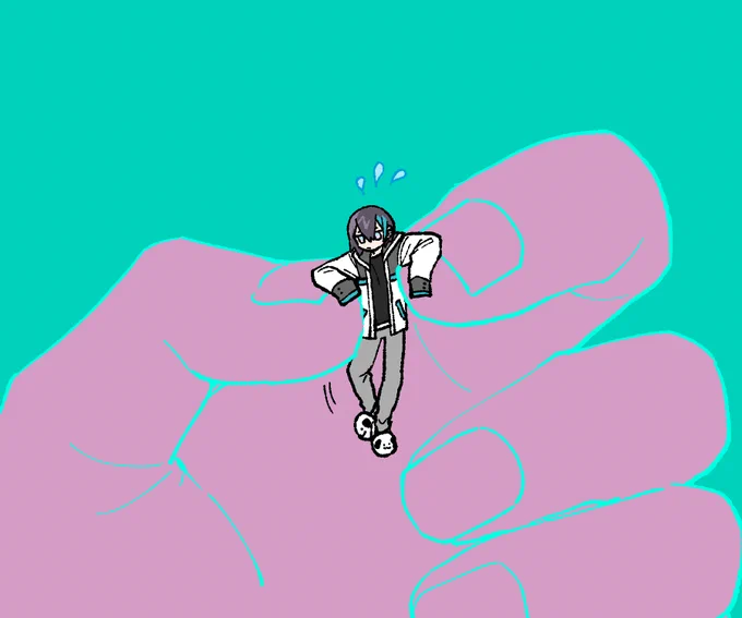 つまむ…#きょうのまゆずみ  #灰画 