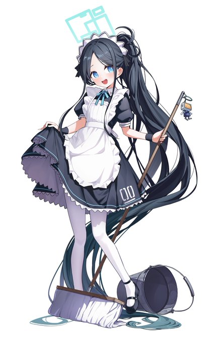 「black hair white apron」 illustration images(Latest)