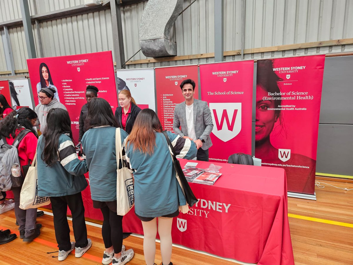 Thrilled to share insights about our accredited Environmental Health program at the Western Sydney Careers Market!🌏🌿Our program, accredited by <a href="/EHA_LTD/">EHA, Ltd.</a>, prepares students for a sustainable future. Join us at <a href="/westernsydneyu/">Western Sydney University</a>! #EnvironmentalHealth  #SustainableFuture