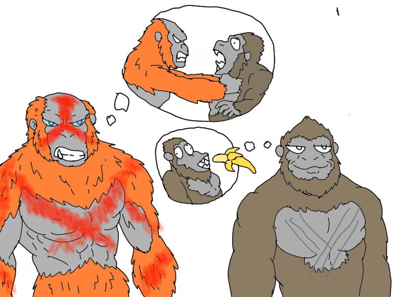 What is Kong thinking about? 
#GodzillaXkong #GodzillaxKongTheNewEmpire #kingkong #kong #GodzillaKOTM #godzillaart #shimo #suko #boots #mothra #skarking #scylla #tiamat #apes #femaleapes
