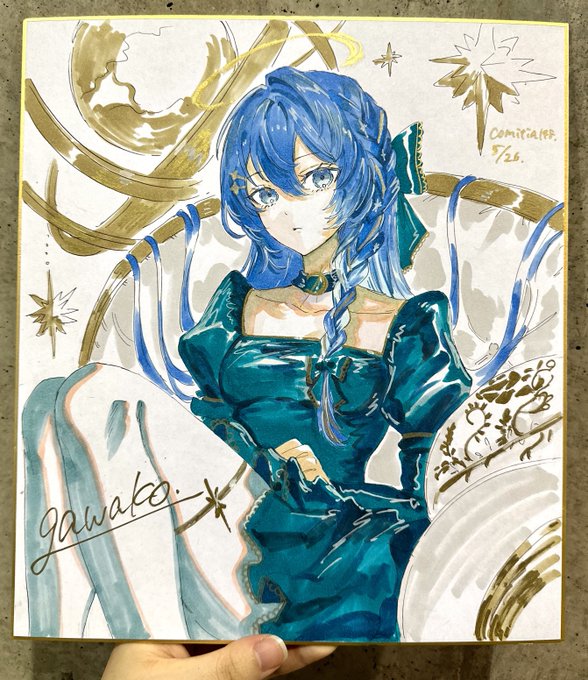 「blue dress braid」 illustration images(Latest)