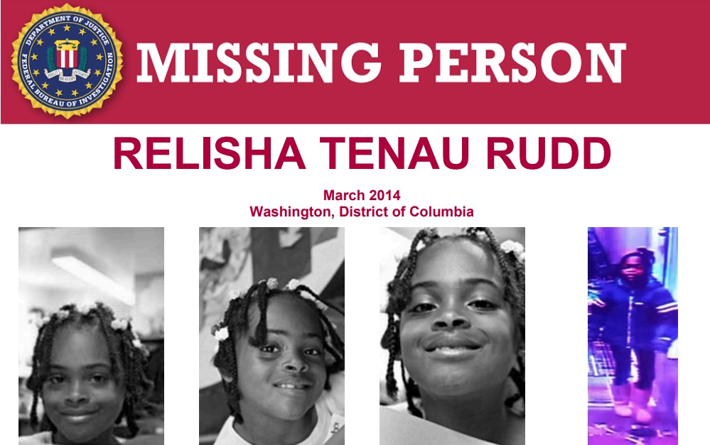 The #FBI is offering a reward of up to $25,000 for information leading to the location and return of Relisha Tenau Rudd, missing from Washington, D.C., since March of 2014: fbi.gov/wanted/kidnap/…