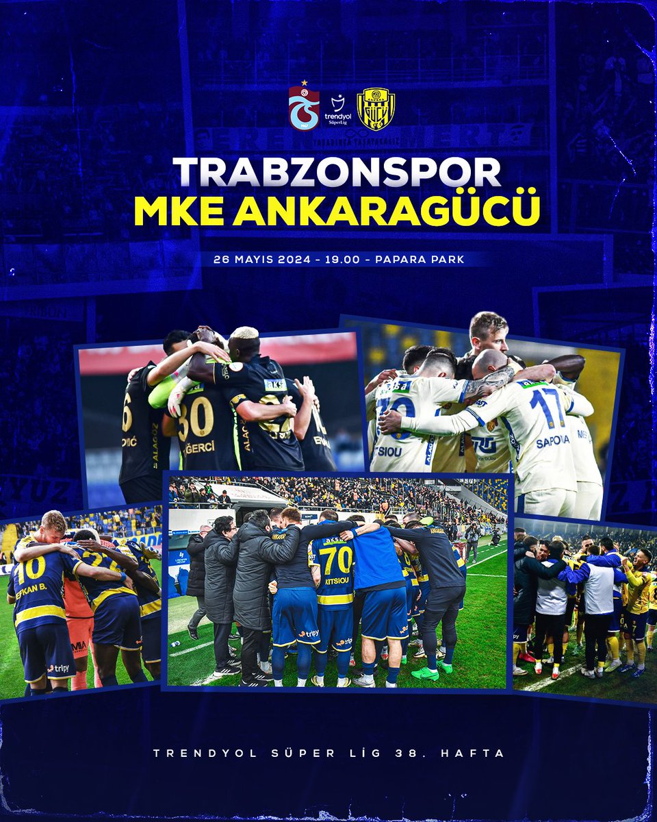 MAÇ GÜNÜ | MATCH DAY 🏆 Trendyol Süper Lig 38.Hafta 🆚 Trabzonspor - MKE Ankaragücü'müz 🏟 Papara Park 📆 26.05.2024 ⏱ 19.00 📲 #TSvAG