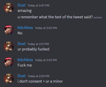 Knightmare_Spl's tweet photo. average interaction in the team https://t.co/Din8gzyx6L