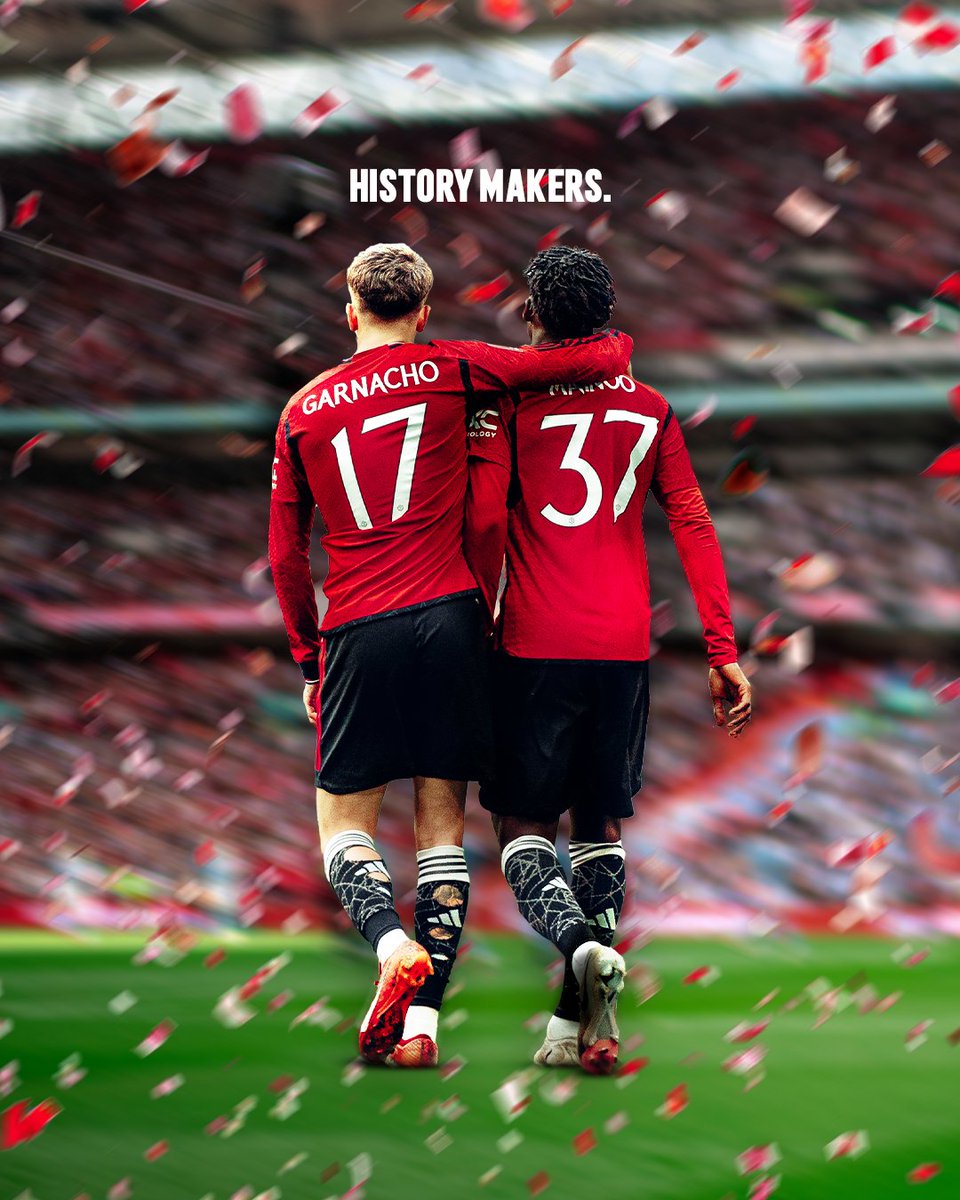 The future is now.

On Saturday, Garna and Kobbie became the first teen duo to score in a #FACupFinal 🔥

#MUFC