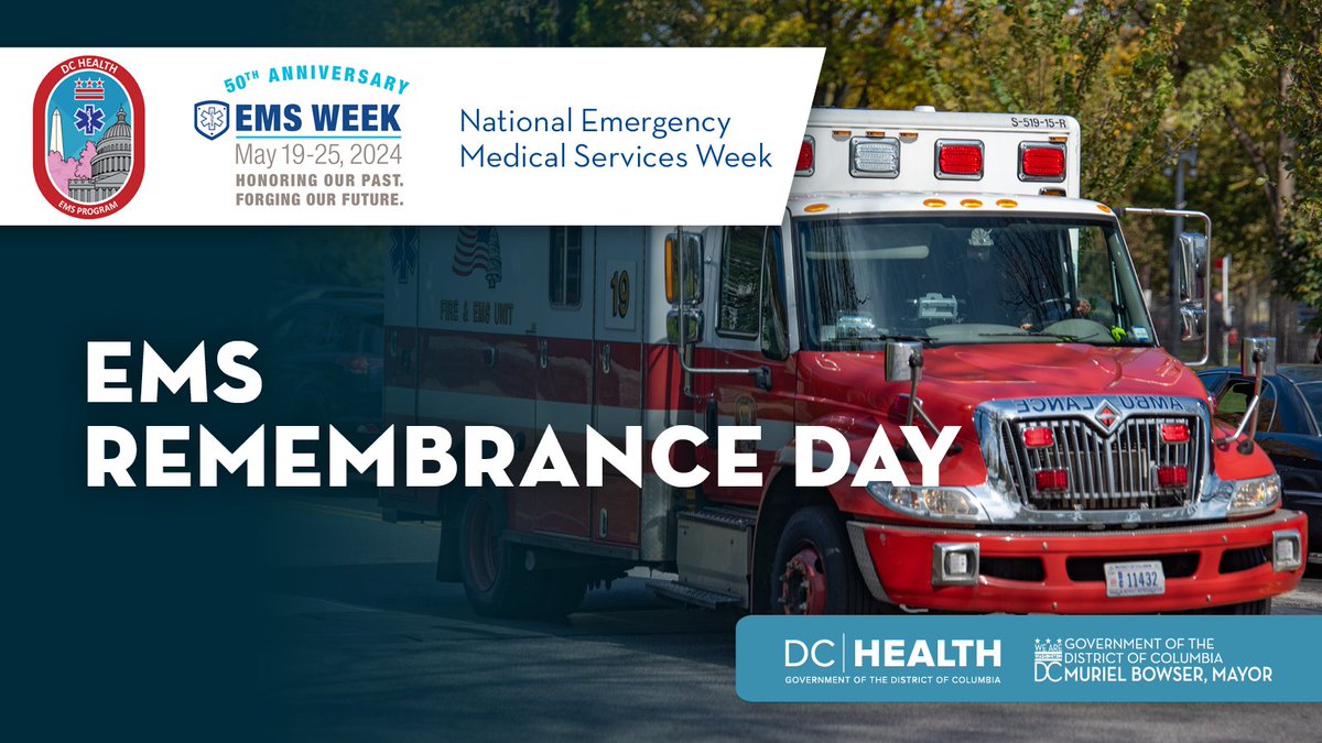 The DC Health EMS Program honors fallen EMS personnel, recognizing their sacrifice and service to our community. We thank them for their dedication and lifesaving care. #EMSWeek2024