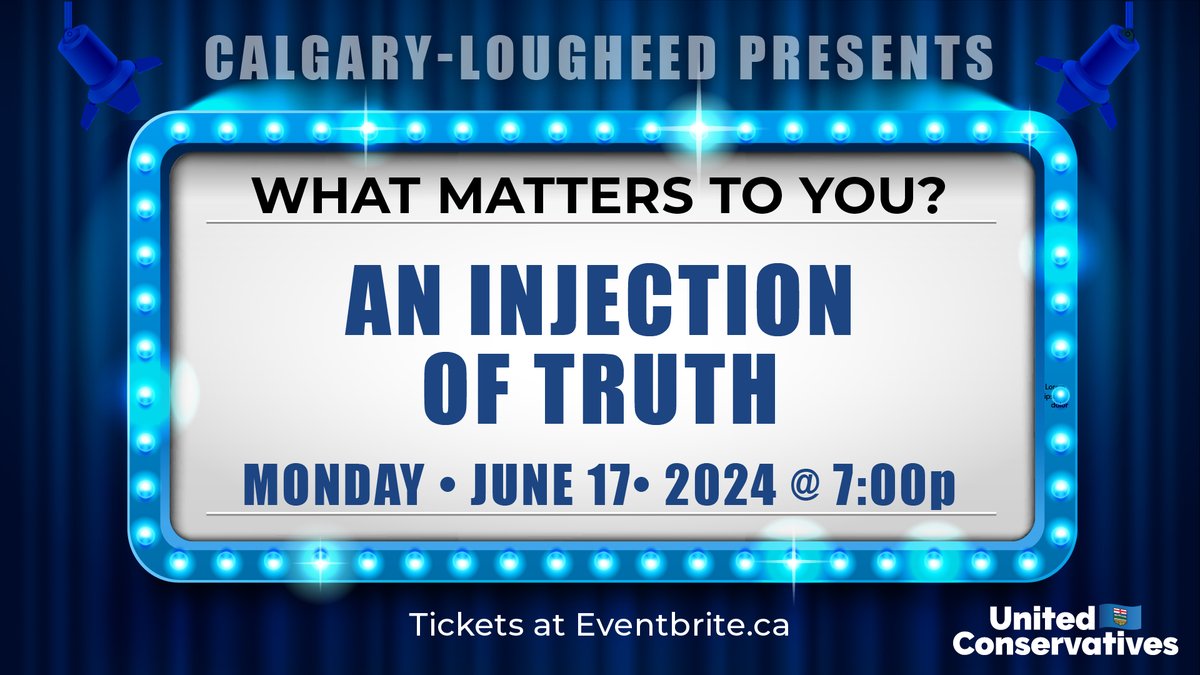 EricBouchardAB's tweet image. Thanks Alberta. We have sold out our town hall, "An Injection of Truth."  If you didn't get a ticket for the live event, streaming tickets are still available.