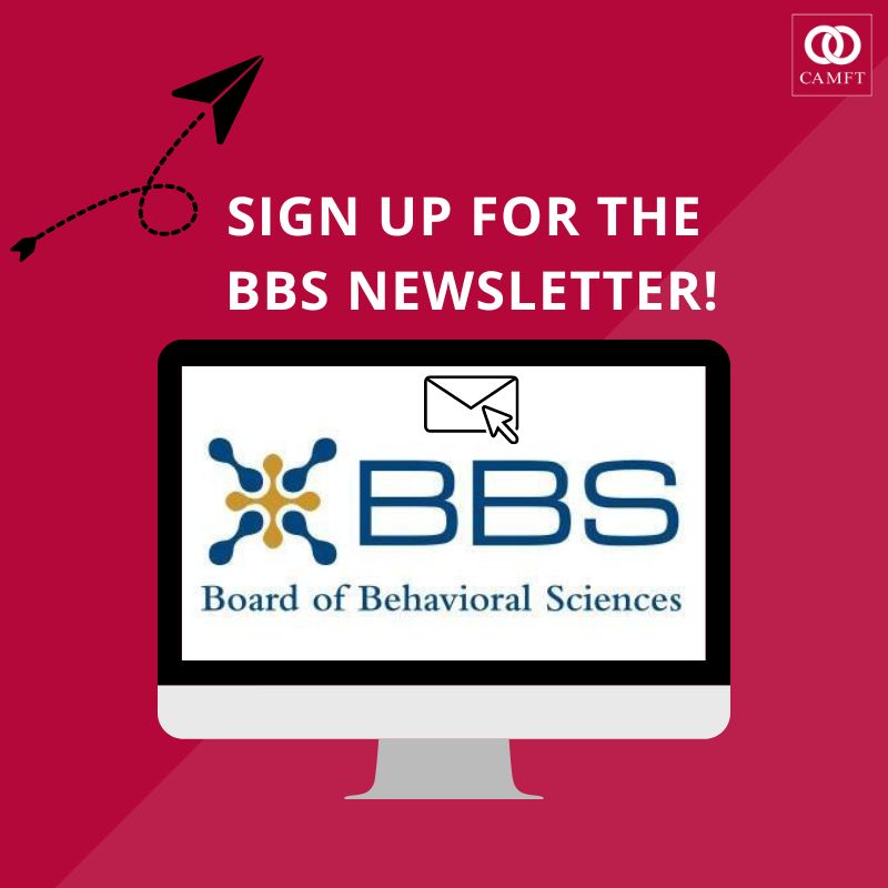 📢 Stay Informed with the BBS Newsletter! Get the latest licensing updates, announcements, exam insights and more - straight from the Board of Behavioral Sciences. 

🔗 Subscribe now and stay connected!

bbs.ca.gov/webapplication…

#StayInformed #BBSUpdates #SubscribeNow"
