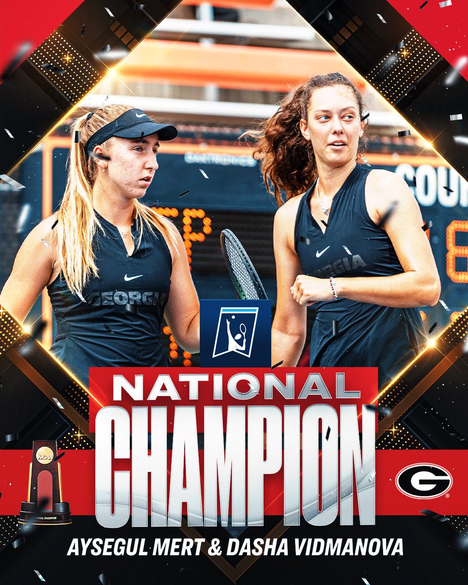 NCAATennis's tweet photo. CHAMPS ‼️

@UGAWomensTennis  | @UGAAthletics https://t.co/UWJtidvHJi