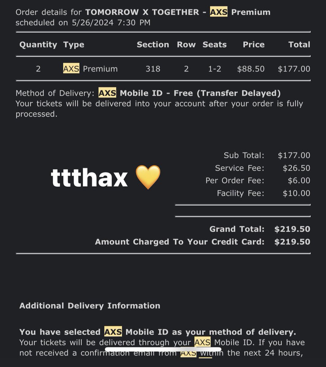 ttthax's tweet photo. WTS 
2 tickets for TXT Concert in Houston on 05/26/24, 7:30PM at Minute Maid Park

✨ Section 318 Row 2 Seats 1-2

$150 together or individually for $75 but willing to negotiate.

I’m also willing to FT or provide more proof. I just really need them out of my hands. https://t.co/D5U2vqUSCs