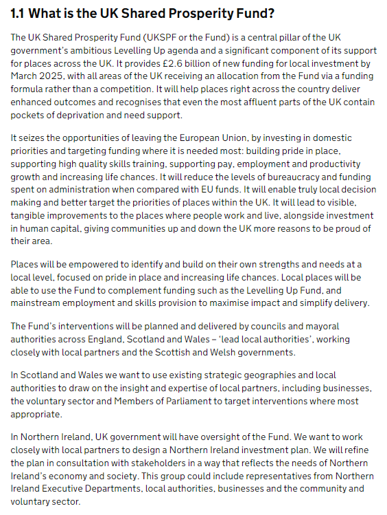 The imv very signif bit: its funded by closing the Shared Prosperity Fund, which was the UK replacement for EU structural funds, in 2028 after only six years. UKSPF is a 'central pillar' of 'levelling up' (source: HMG).