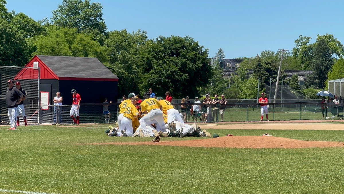 GrensBaseball's tweet photo. Regional Champions!! Myles Schwartz goes the distance and leads the Grens to the sectional semifinal vs. Glenbrook North on Wednesday! https://t.co/QV2GNpxxPN