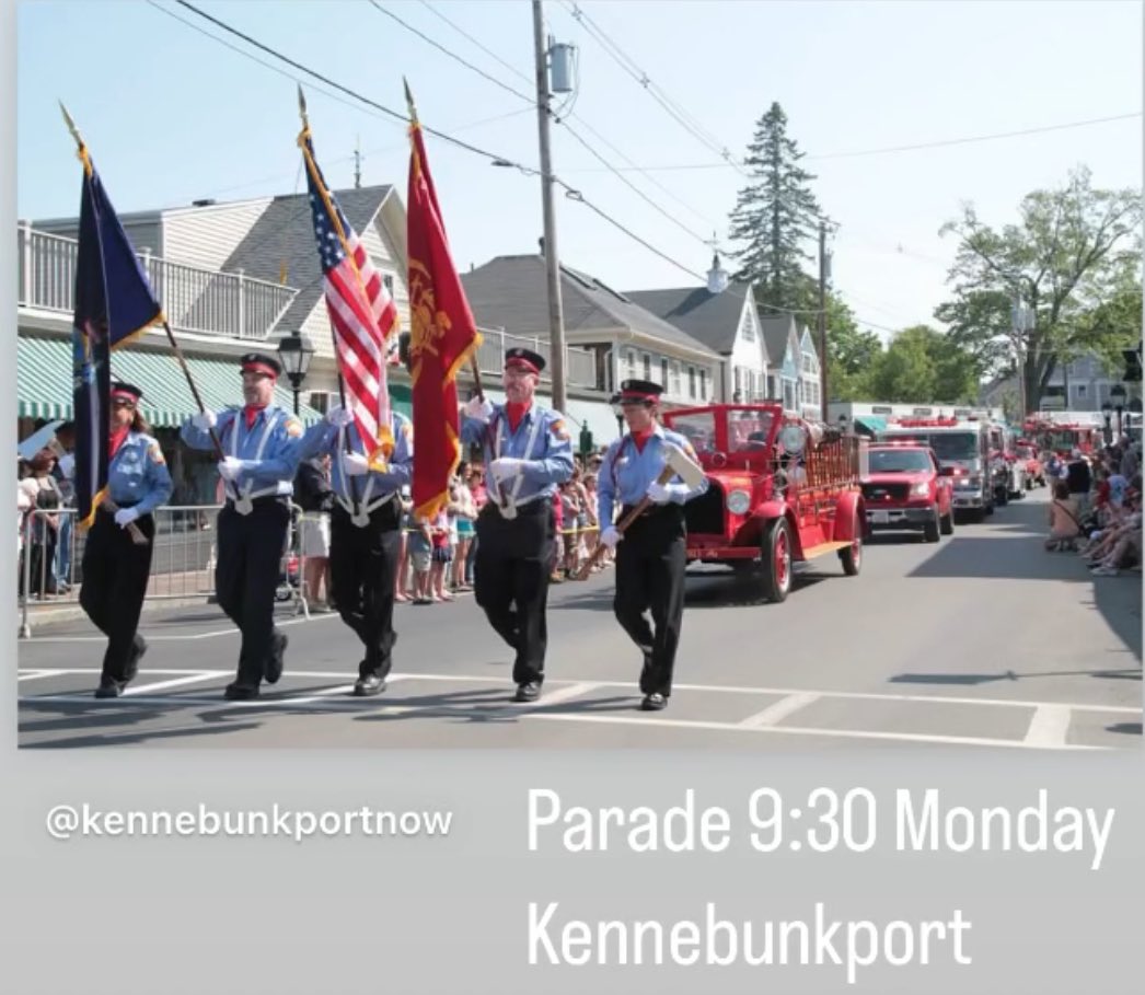 KennebunkportME's tweet photo. Maine’s best #MemorialDayParade ? @kennebunkport Monday at 9:30 Dock Square #happymemorialweekend may even be a #potus there … 🇺🇸❤️ #rememberthosewhoserved #usa https://t.co/k1vX6585Kx