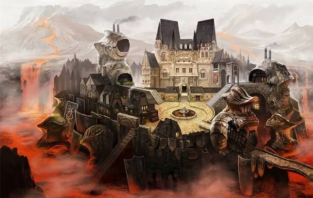 I mean it's understandable, from my bravely default (watching) experience, this is how they made a country with volcano &amp; raging war 