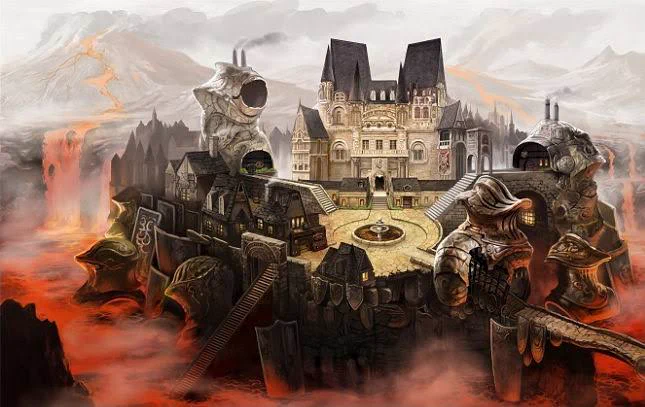 I mean it's understandable, from my bravely default (watching) experience, this is how they made a country with volcano &amp; raging war 
