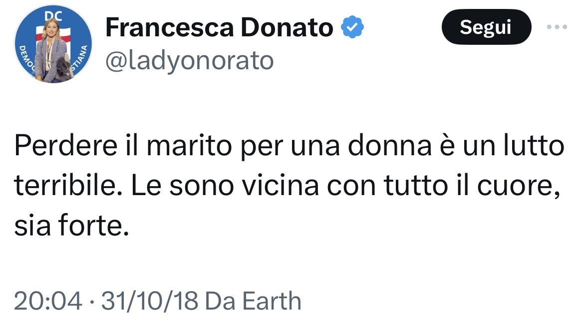 Dio solo sa cosa sta provando ora Francesca Donato. 
Che il Signore possa darle la forza di affrontare questa tragica perdita e portare giustizia e pace nella sua famiglia.