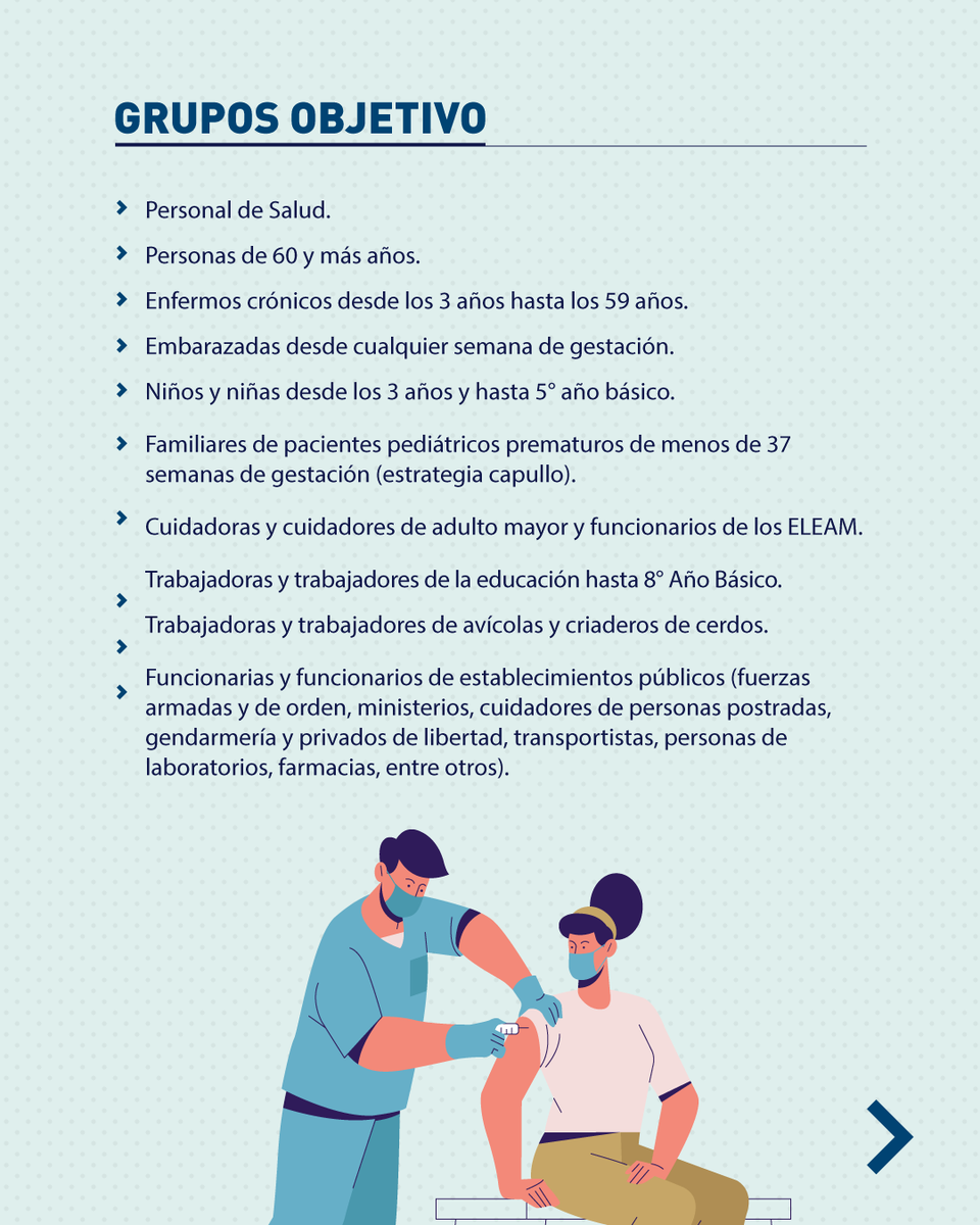 Muni_Maipu's tweet photo. En Maipú nos cuidamos contra la Influenza 💉 Vacúnate desde el lunes 27 al 31 de mayo en la Plaza de Maipú📍También puedes hacerlo en cualquier CESFAM de la comuna, revisa si perteneces a un grupo de riesgo y planifica tu visita ➡️ #JuntosNosCuidamos https://t.co/zy6vOABKJv