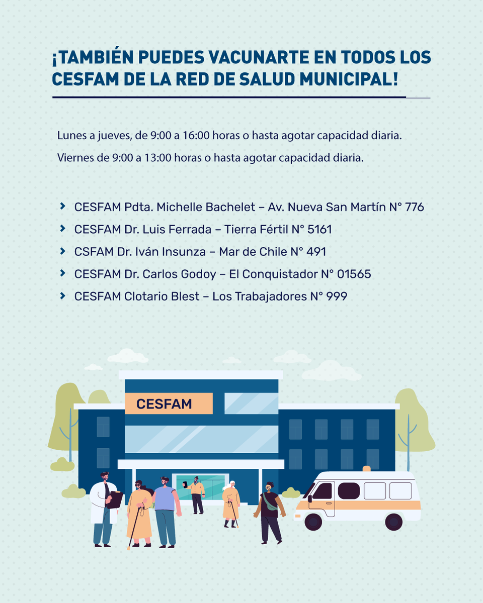 Muni_Maipu's tweet photo. En Maipú nos cuidamos contra la Influenza 💉 Vacúnate desde el lunes 27 al 31 de mayo en la Plaza de Maipú📍También puedes hacerlo en cualquier CESFAM de la comuna, revisa si perteneces a un grupo de riesgo y planifica tu visita ➡️ #JuntosNosCuidamos https://t.co/zy6vOABKJv