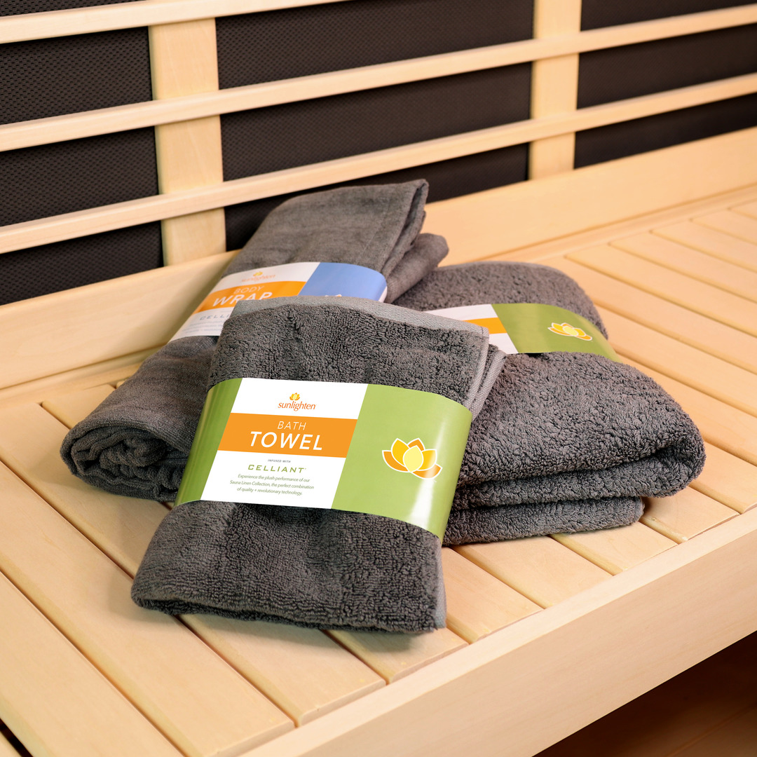 Did you know Sunlighten has special linens perfect for your infrared sauna sessions? Explore our CELLIANT body wraps and towel options here!: ctrly.io/RBVLJ 🌞 

#NationalTowelDay #CELLIANT #InfraredSauna