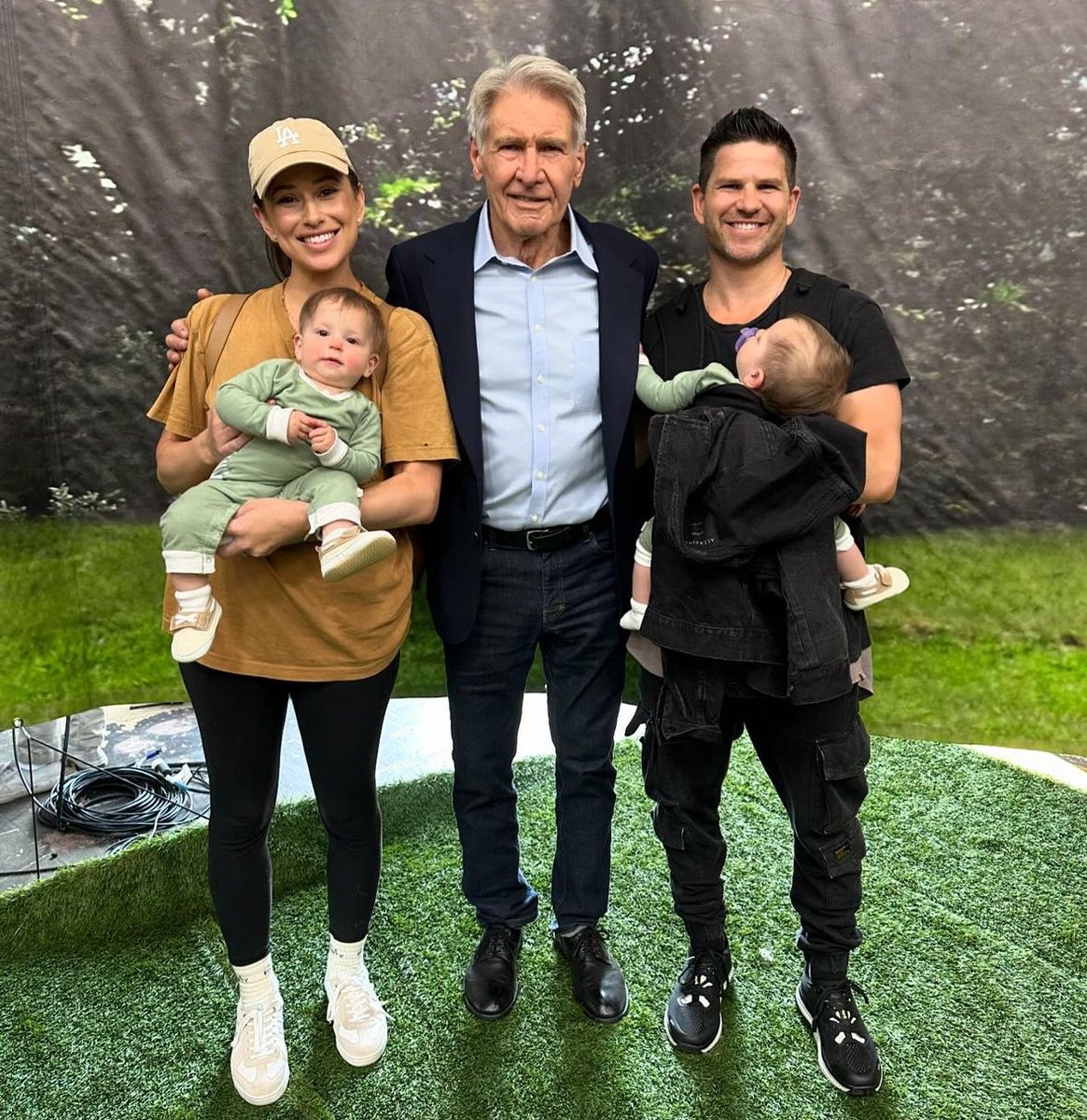 Nia & Danny with Six Days Seven Nights star Harrison Ford!
