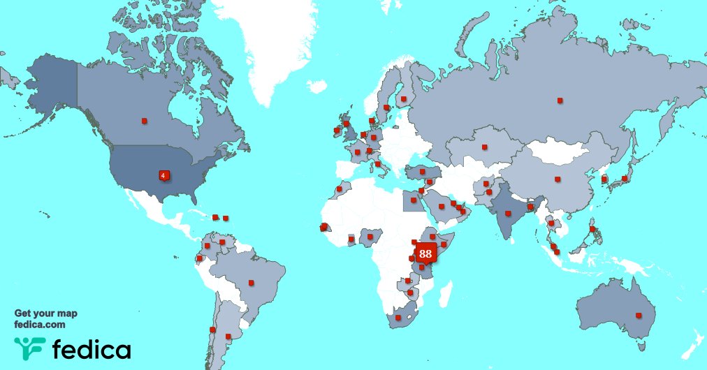 Special thank you to my 4 new followers from South Africa, and more last week. fedica.com/!ngigi_dr