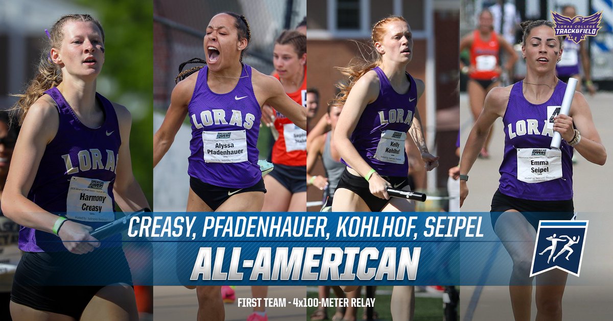 Second place finish in the 4x100-meter relay earns Harmony Creasy, Alyssa Pfadenhauer, Kelly Kohlhof, and Emma Seipel First Team honors! #GoDuhawks