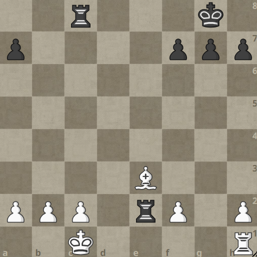 okayishchess's tweet photo. @TimeSnips 1.Be3 is a clever move, but it doesn't prevent the material loss. It looks like the Black rook on e2 is trapped but there is an amazing resource that Black has. The game could continue 1...Bxh1 2.Rxh1 Rc8! attacking the c2. 1/ https://t.co/WdvSroKM6I