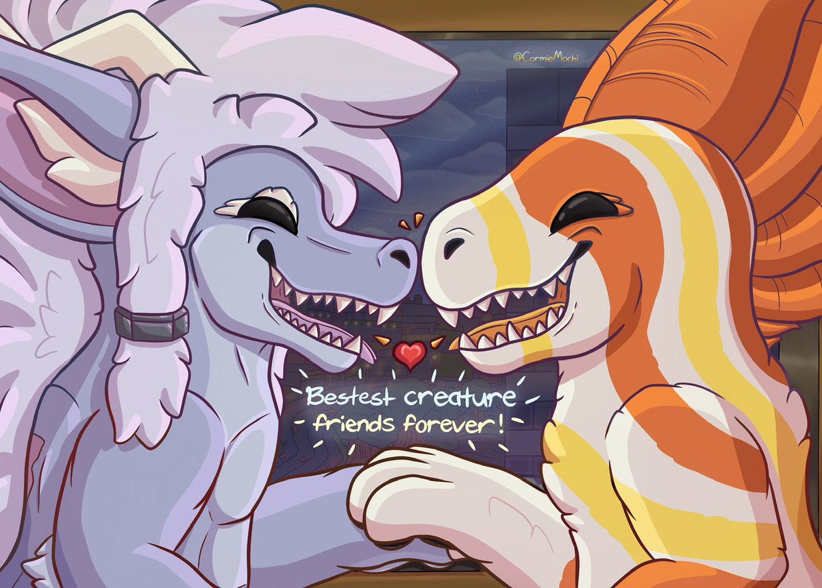 I just want to wish a huge heccin’ happy birthday to <a href="/SleepySquamata/">☁Kiril☁</a> today with this piece I made recently!! They’re seriously one of the absolute bestest friends and creatures I’ve ever met, and I’m super greatful for them and their friendship! I freakin’ love ya Sleepy! &lt;3&lt;3&lt;3