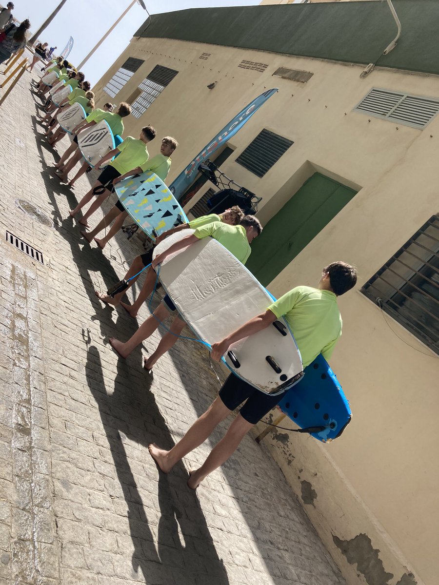 SpanishFelsted's tweet photo. Scenes from today (Part 2). Learning to surf on Playa Victoria. Great fun! @felstedschool #cadiztrip2024 https://t.co/q3irJjkH6F