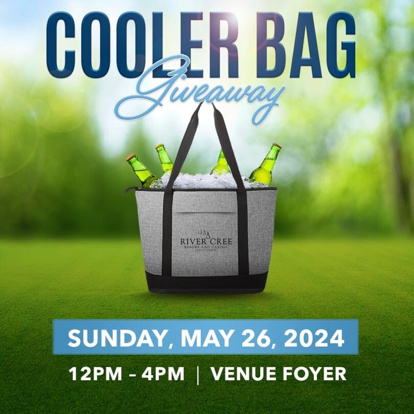 ☀️🍉FREE COOLER BAG GIVEAWAY 🧊🛍️ Chill out with River Cree this summer! 🌞 Tomorrow, Sunday May 26, bring your club card & grab your FREE cooler bag. While quantities last! 👉Learn more: bit.ly/3WoaGfG 18+
