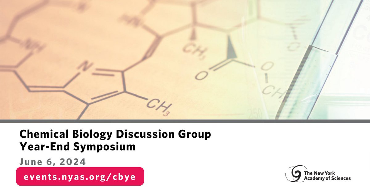 The Chemical Biology Discussion Group End-of-Year Symposium: Deconvoluting Protein Networks is fast approaching! Register now to join the discussion in NYC! bit.nyas.org/3xr8k5l