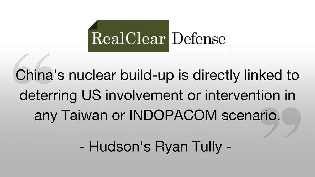 General Tony Cotton warned that China potentially 'perceives its nuclear arsenal as a key deterrent to US intervention in the region.' To arrest China's nuclear build-up against Taiwan, the US needs to target Russian nuclear energy, argues @Ryan_M_Tully: realcleardefense.com/articles/2024/…