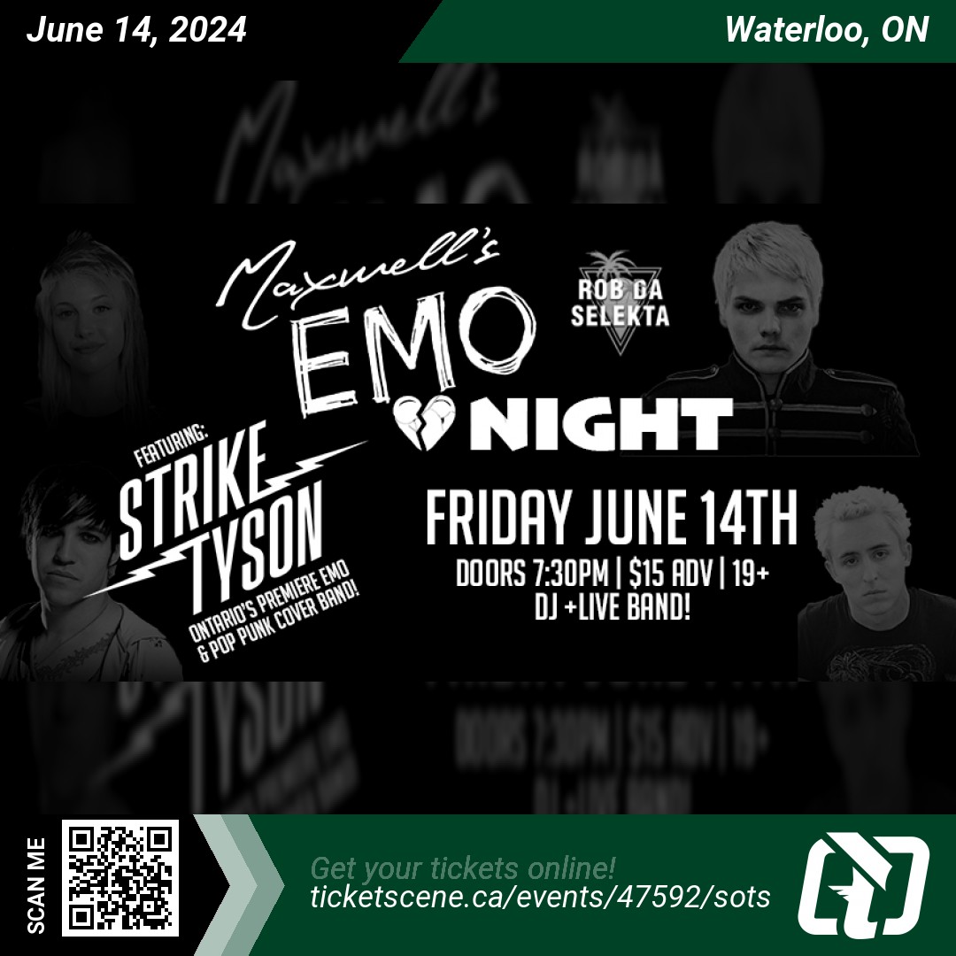Strike Tyson and DJ Rob Da Selekta will be performing at <a href="/maxwellsmusic/">Maxwell's Waterloo</a> on Friday, June 14, 2024 at 8:00 pm
Get your tickets online ticketscene.ca/events/47592/s…
#waterloo #tickets #events