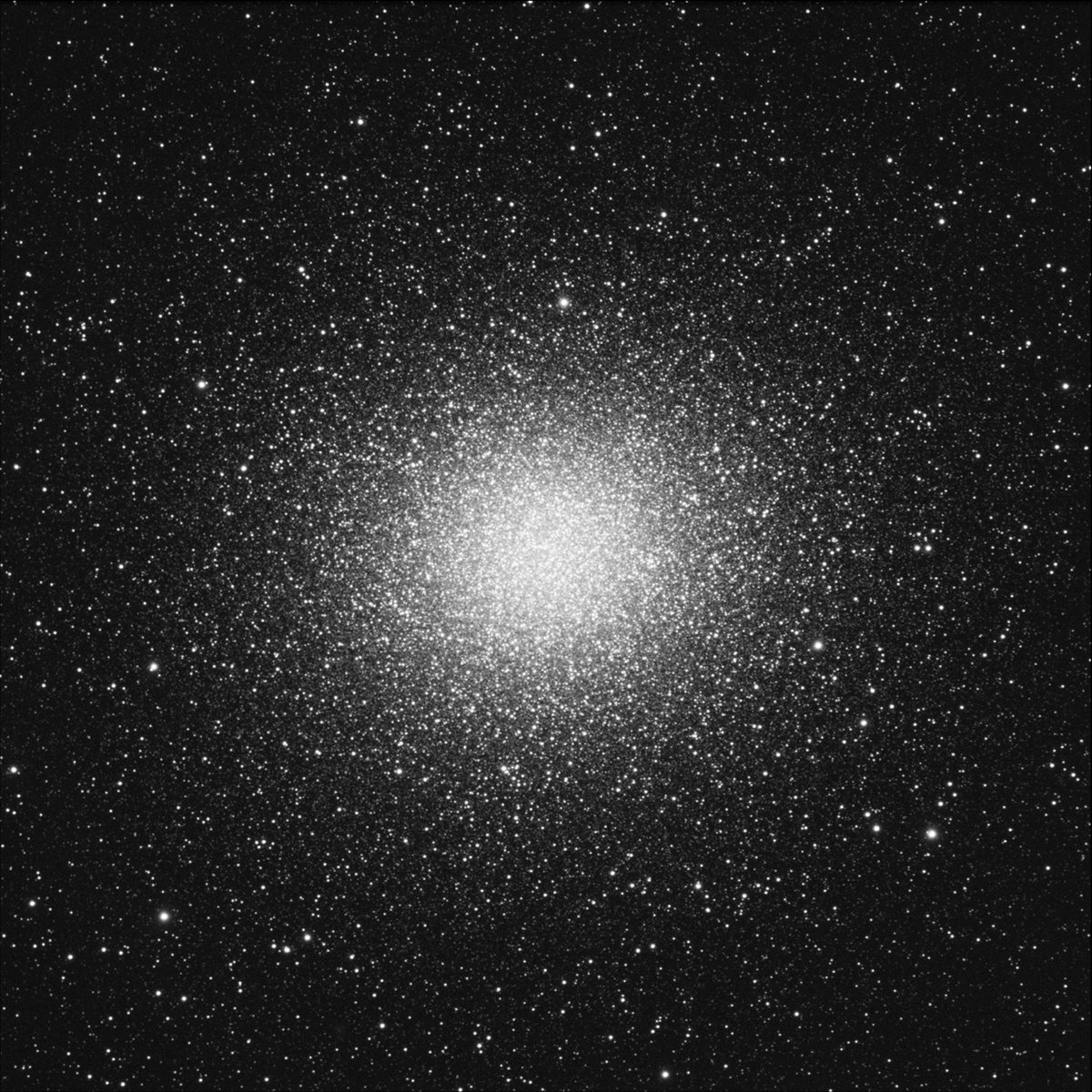 Omega Centauri is the largest globular star cluster in the sky with up to 10 million stars. It lies 17,000 light years away in the halo surrounding our galaxy, the Milky Way. Best seen from the southern hemisphere using a telescope or binoculars, spectacular Omega can also be