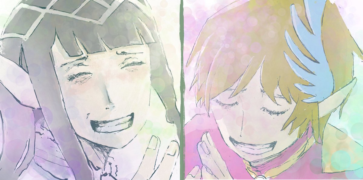 レフィーヤとフィルヴィスの絵を描きました。ダンメモのほとんど全ての