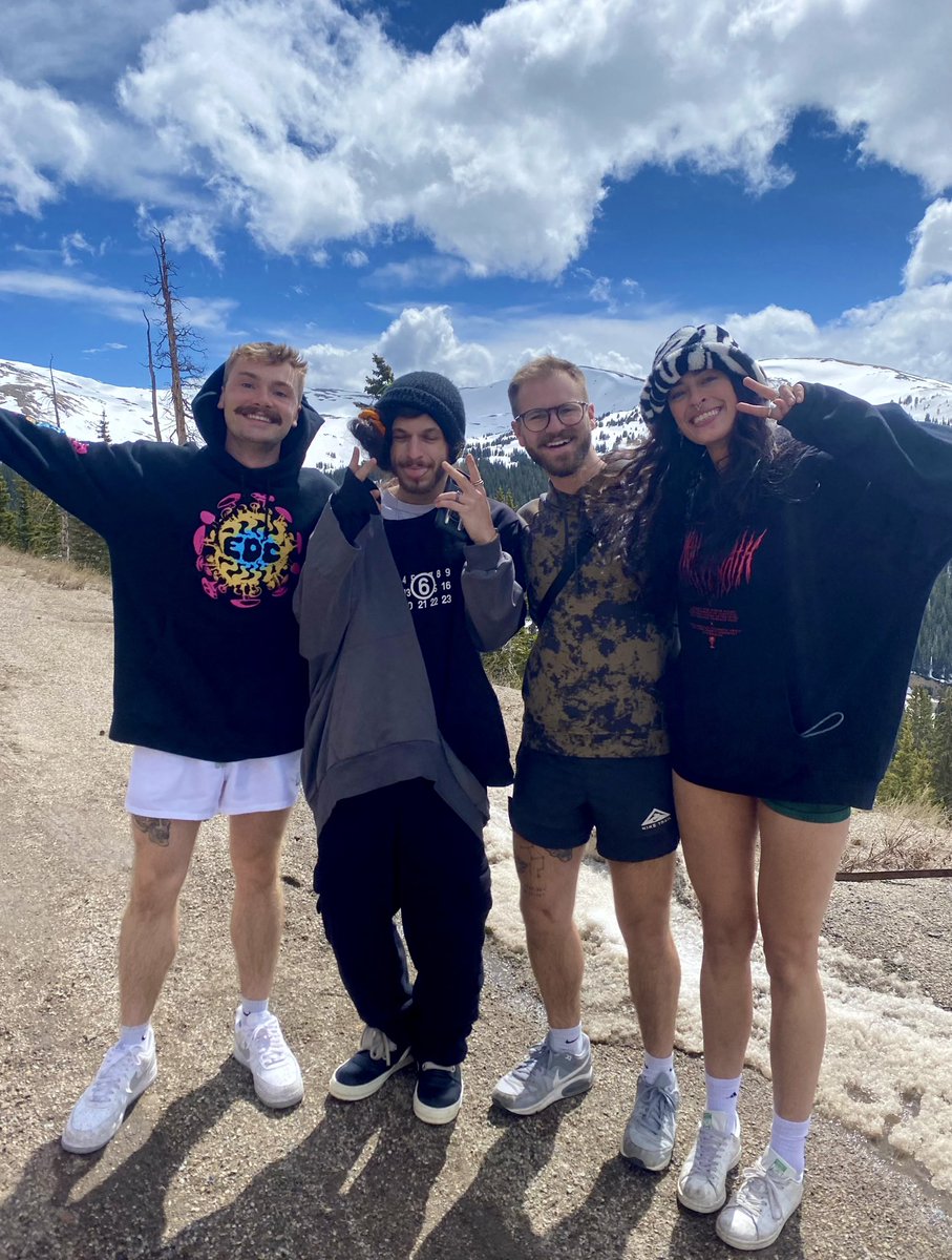 just ran into @Subtronics while driving through the mountains at 12,000 feet omg!!??!? 😩