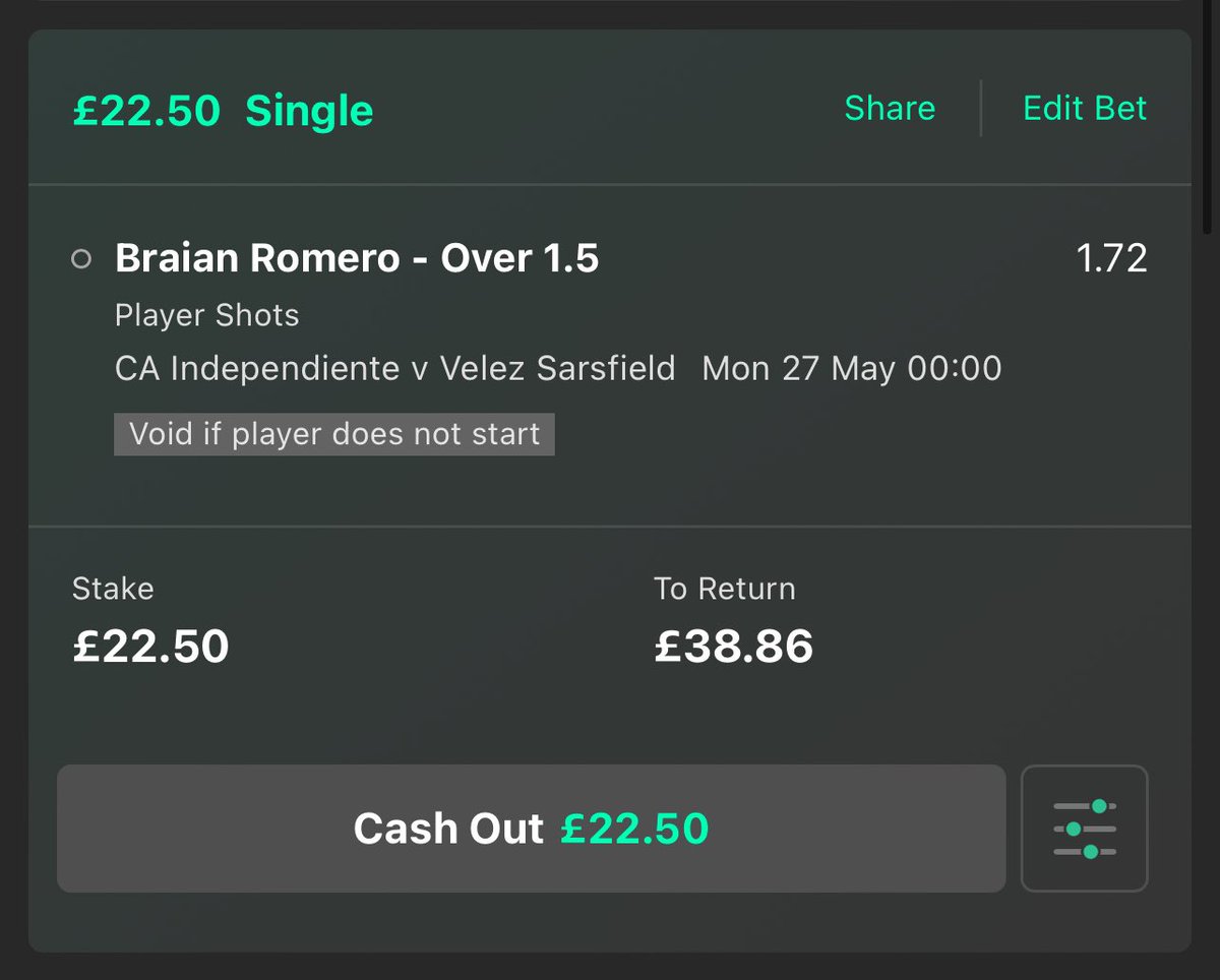 ⚽️Braian Romero over 1.5 shots 🔹Landed in 15/17 📈1.5 units @ 1.72 Show some ❤️ if tailing! Another bet has just been posted in the free telegram so make sure you join 👇👇 t.me/+-YFOveGwZJI2Y…