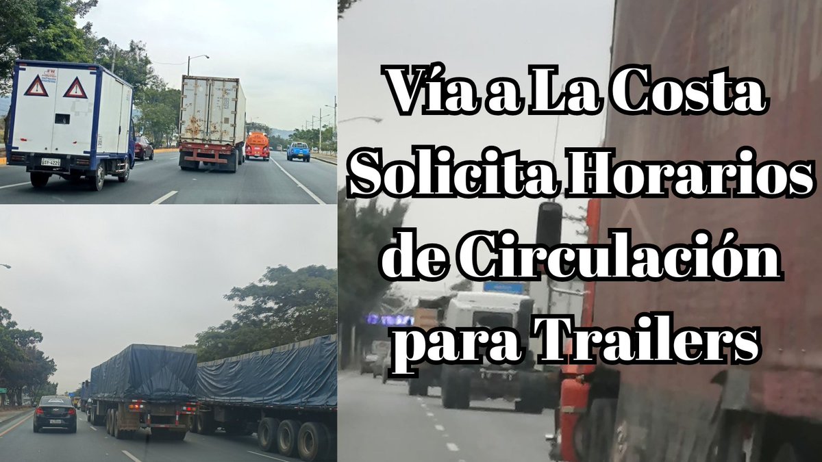 #ViaALaCosta con el aumento d trailers en Enero 2024 la vía sufrió un incremento de 1500 vehículos más en una via q está colapsada. Hasta tener soluciones viales, Solicitamos HORARIOS de CIRCULACIÓN para Trailers, es un riesgo circular por esta vía. @aquilesalvarez @ATMGuayaquil