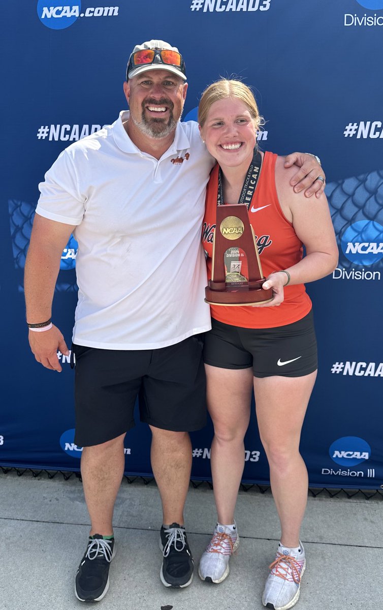 Congrats to Emma True NCAA All American in the Hammer!  #ThroWTF #goknights #wartburgtrackandfield #throwsnation #shotput #discus #hammer #javelin #weightthrow #throws #ncaad3