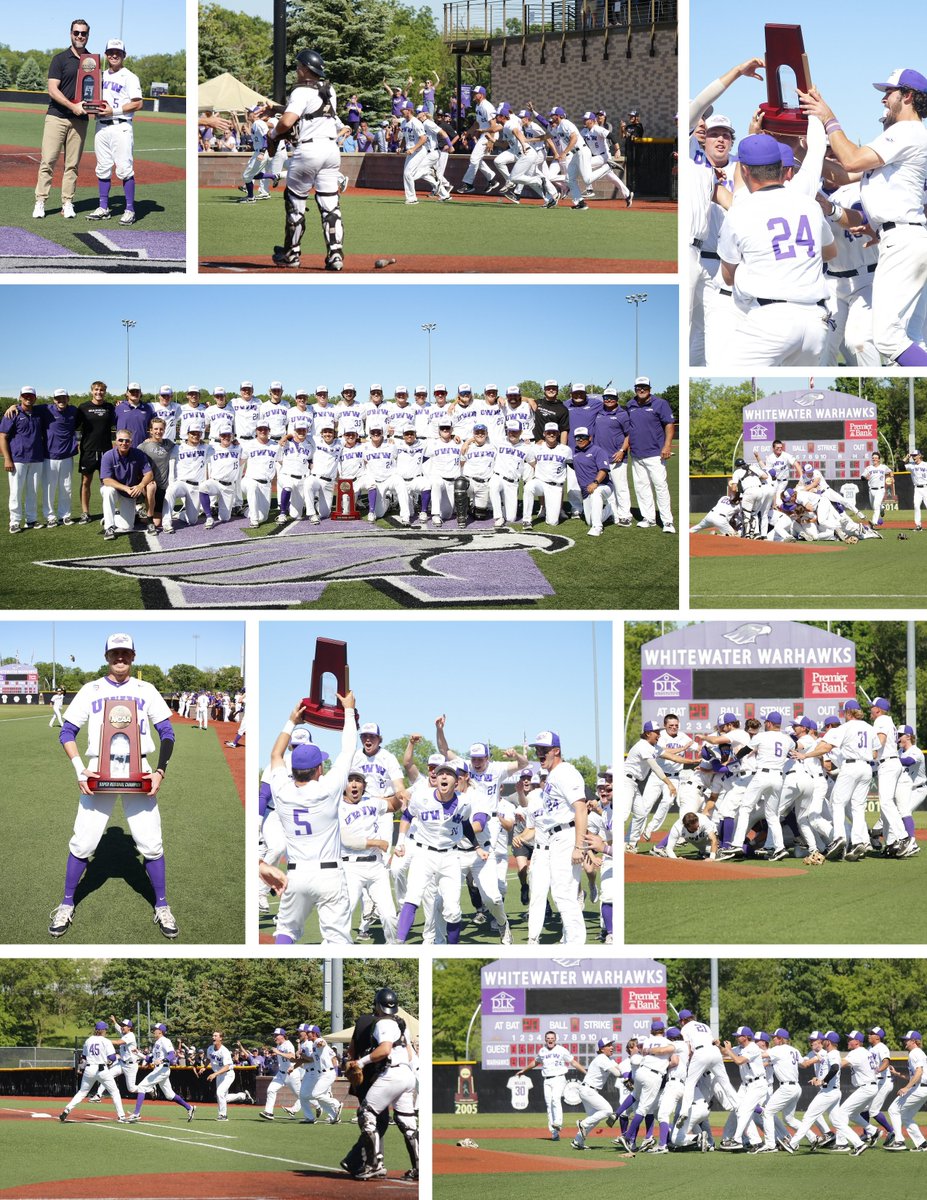What a day in Whitewater! Top shots from after the final out of today's NCAA DIII Super Regional. <a href="/UWWBaseball/">UWW Baseball</a> is headed back to the World Series! #d3b