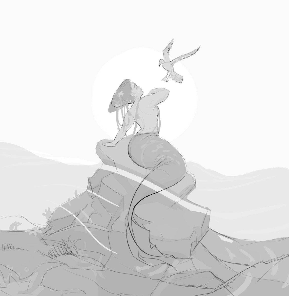 krishuu_krishuu's tweet photo. A little sneak peek at my current playtime 😅 late #mermay2024 on its way!
.
.
#sketch #sketchoftheday #mermay #artistsoninstagram #girlsinanimation #digitalart #illustration #illustrator #kidlitart #childrensbookillustration https://t.co/OJrAy3dtJ4