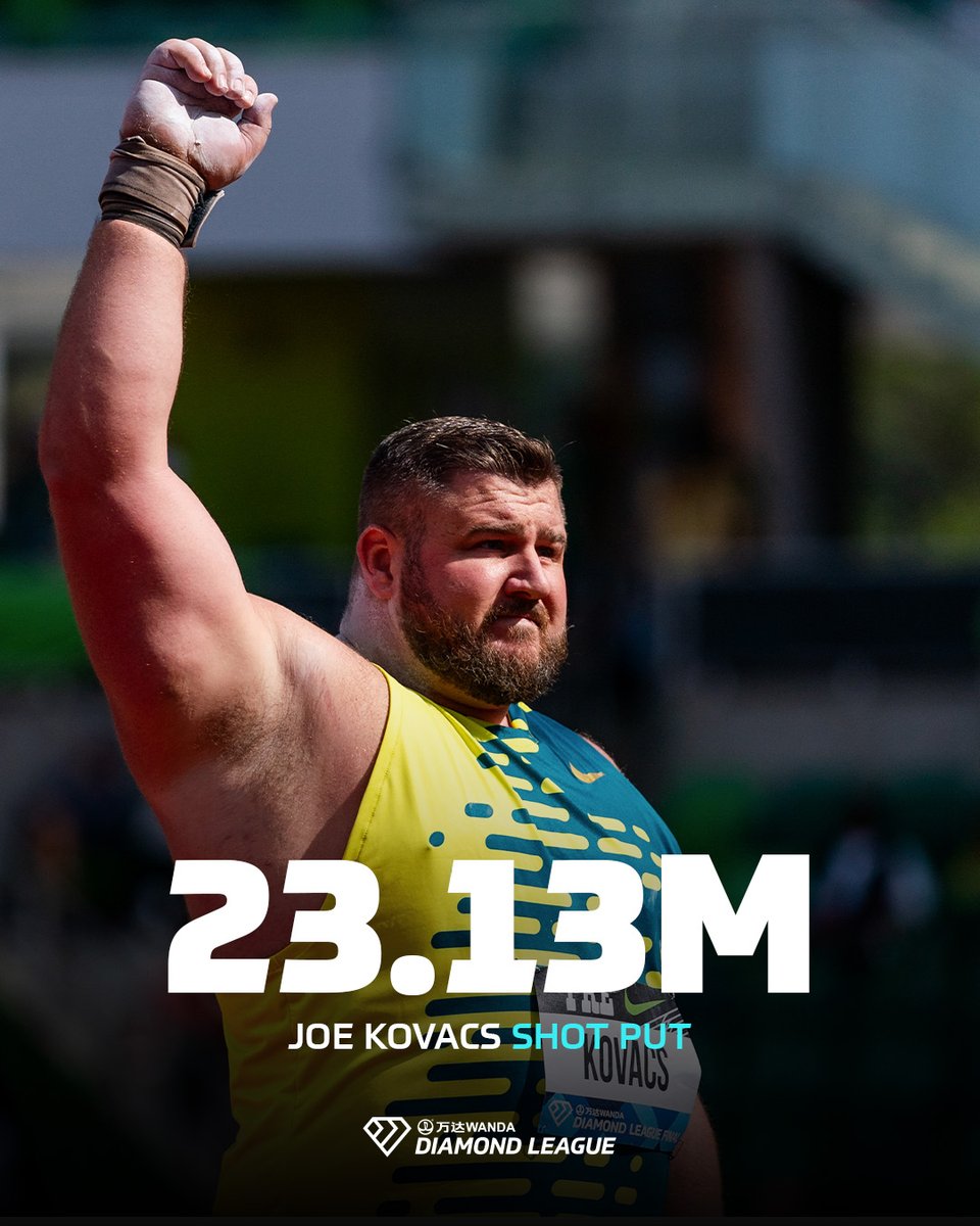 23.13m WORLD LEAD‼️ @JoeKovacsUSA on fire at the @nikepreclassic 🔥 #DiamondLeague